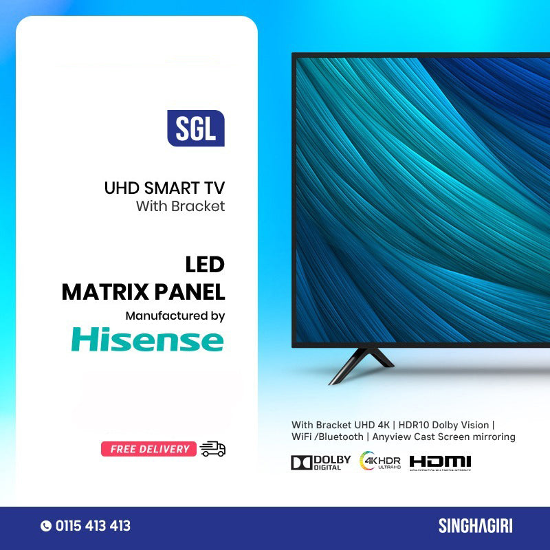 SGL 75" UHD 4K SMART TV WITH BRACKET